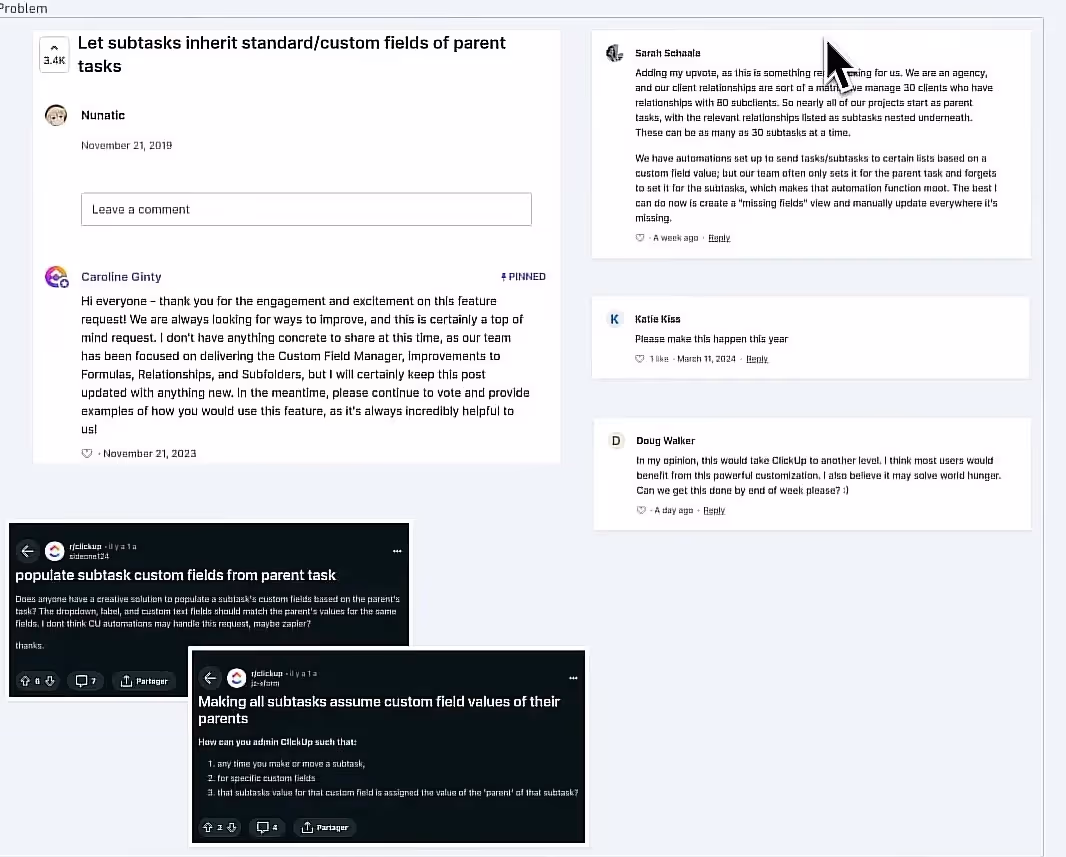 Reddit Thread on How to Apply Task Field Values to Subtasks