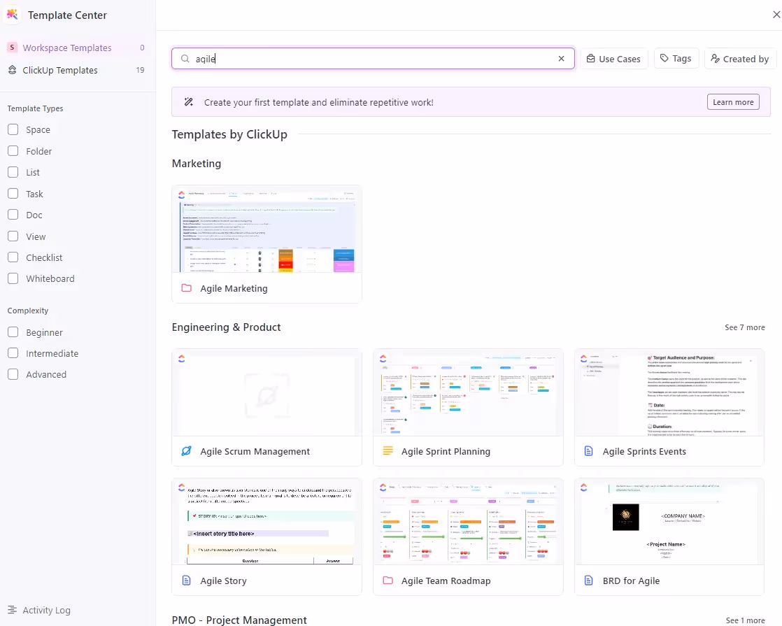 Agile Project Management Templates