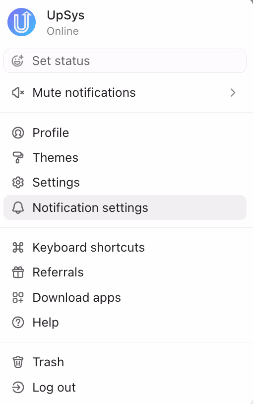 Accessing Notification Settings