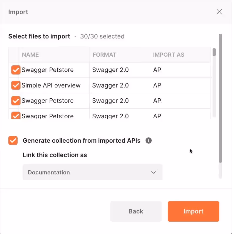 Exemples d'appels API