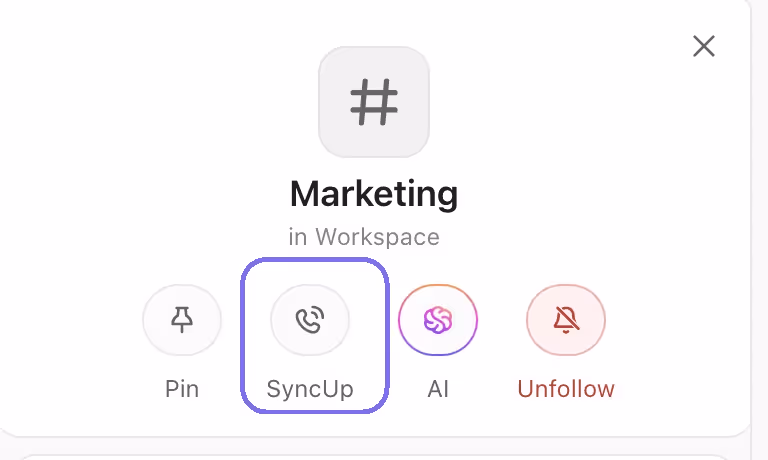 SyncUp with your team in ClickUp Chat