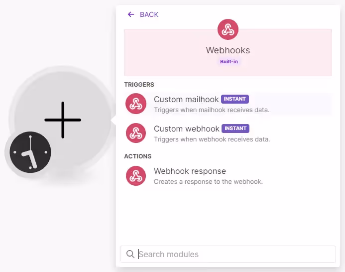 Ajouter un Custom Webhook