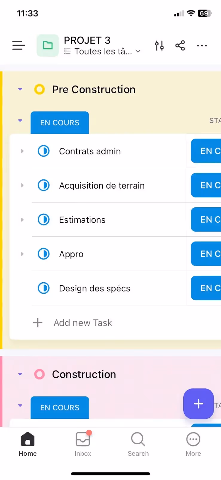 Application mobile de ClickUp