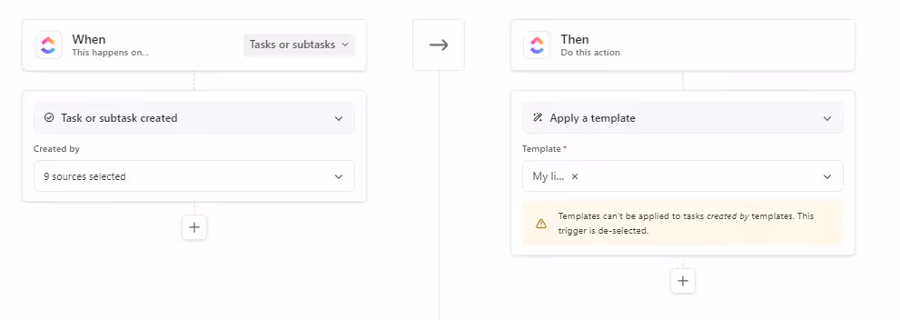 Use ClickUp Automations to Apply Templates