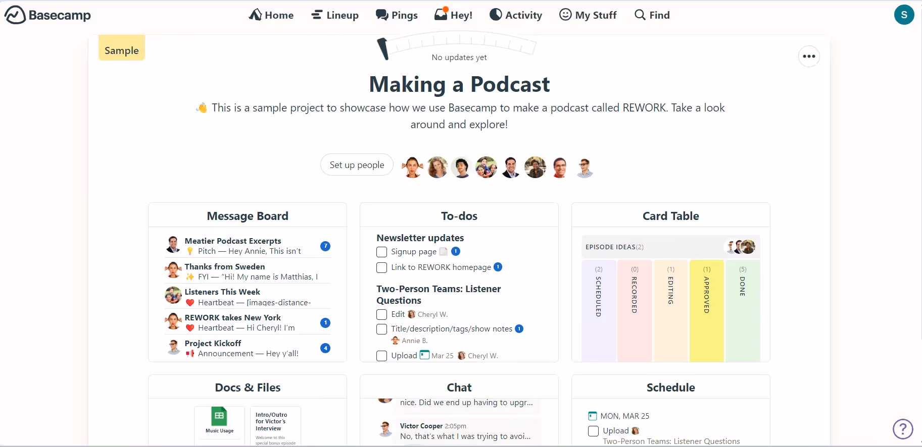 Basecamp User Interface