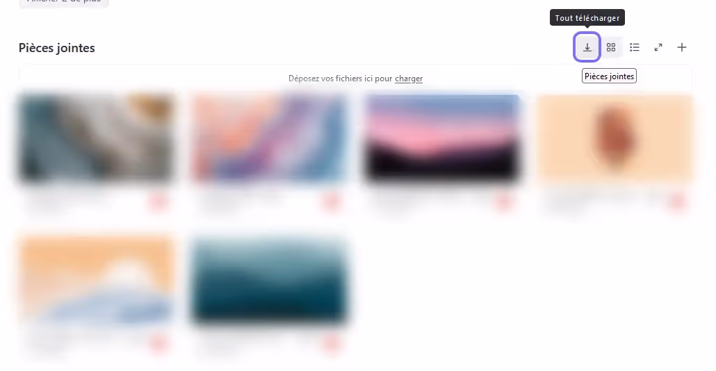 Télécharger les pièces jointes dans les tâches