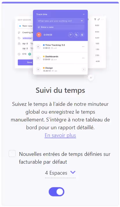ClickApp Suivi du temps