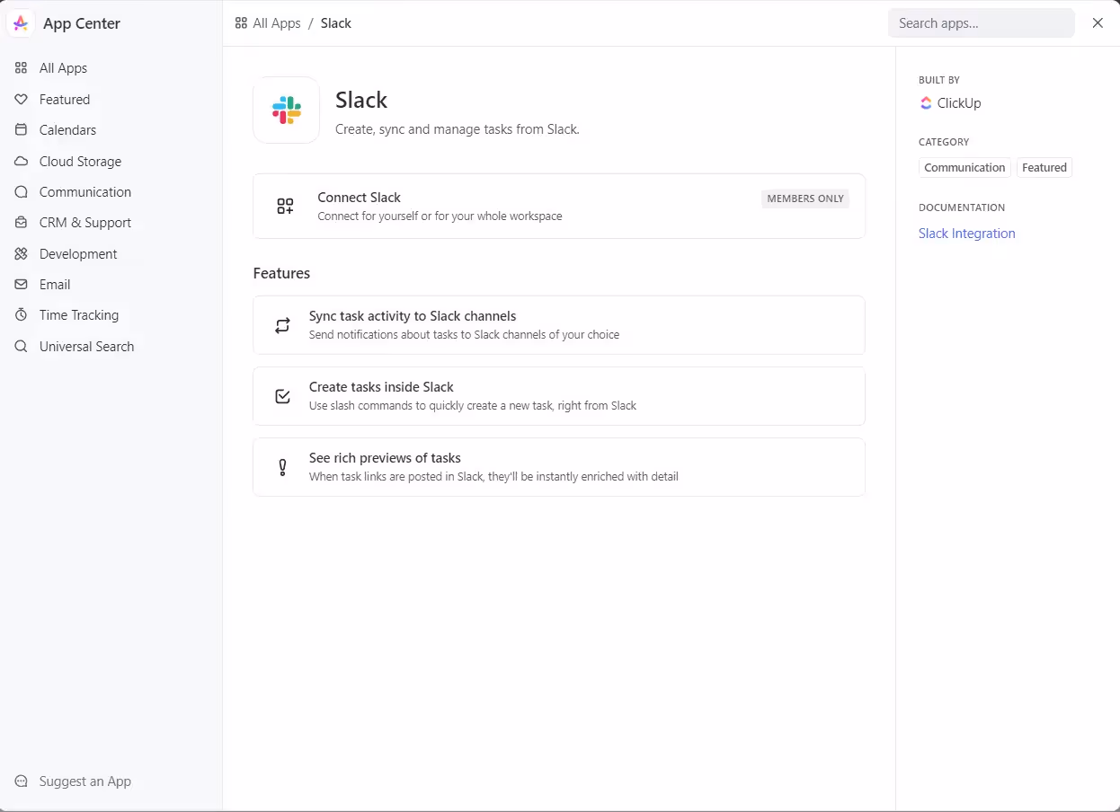 Integrating ClickUp with Slack
