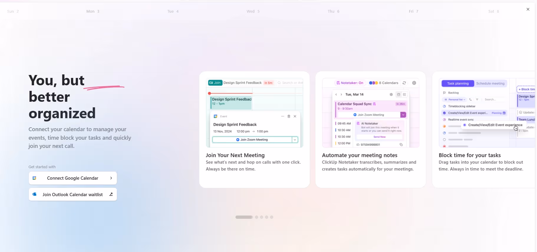 ClickUp Time-blocking Calendar