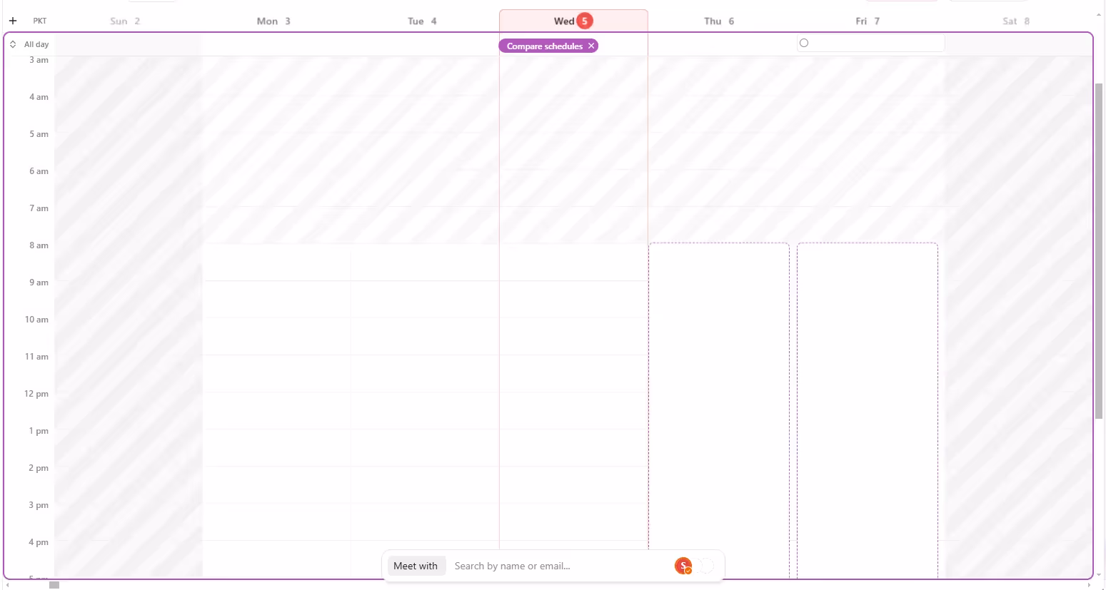 Compare schedules with team
