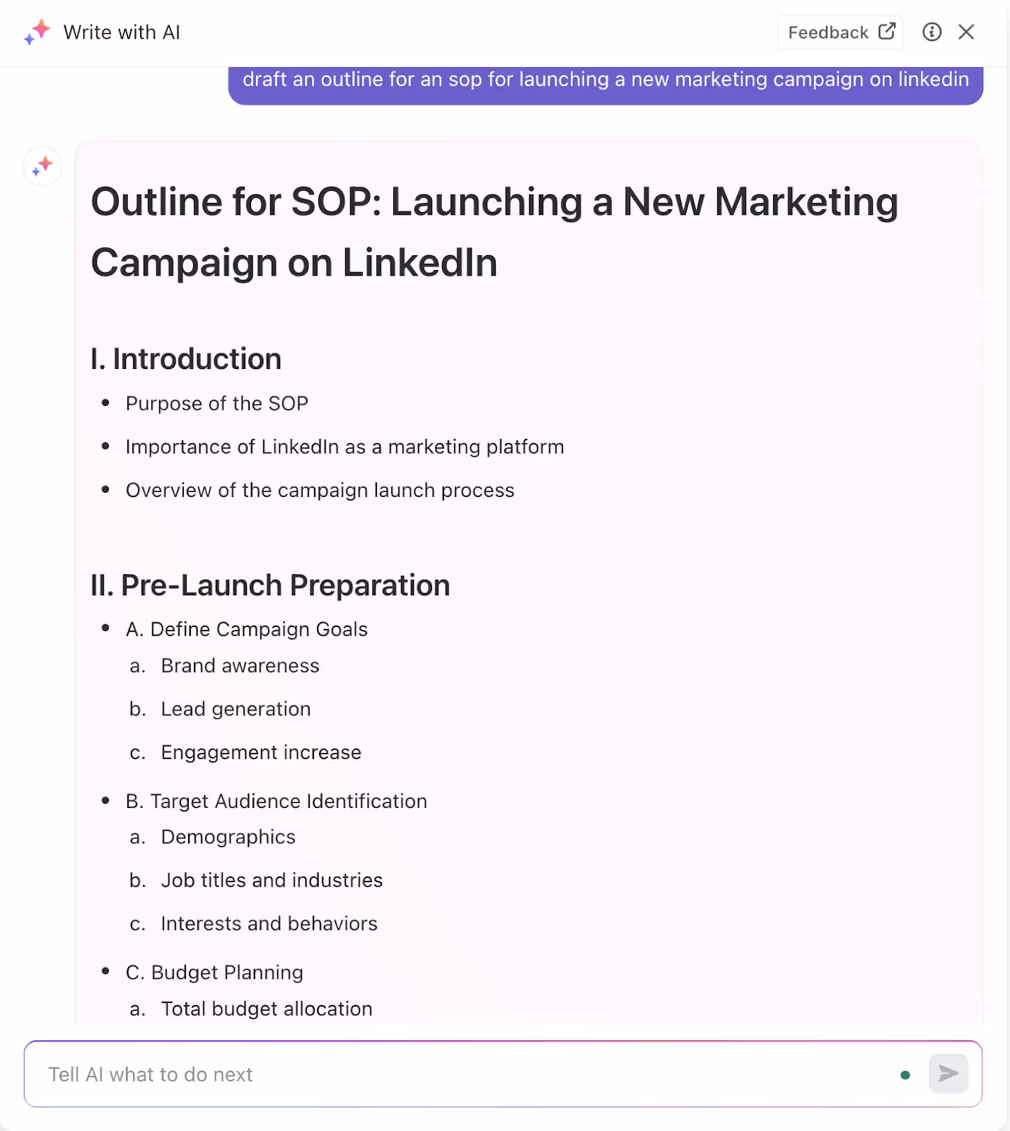 Use ClickUp Brain to create SOPs