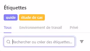 Étiquettes de document