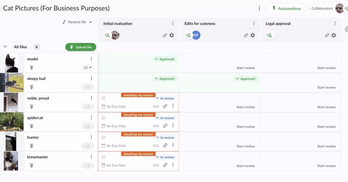 Filestage User Interface