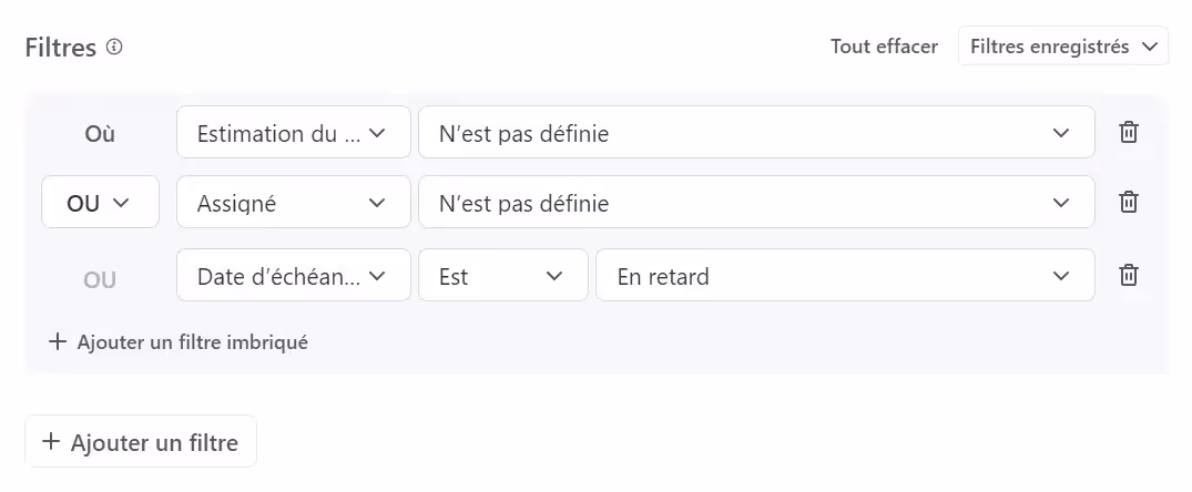 Filtres bonnes pratiques