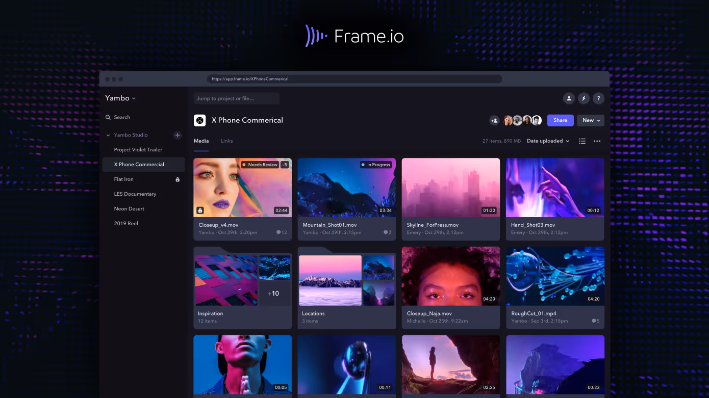 Feedback vidéo Frame.io