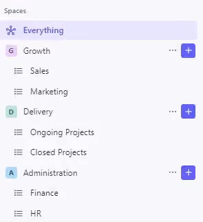 Growth, Delivery and Administration Spaces