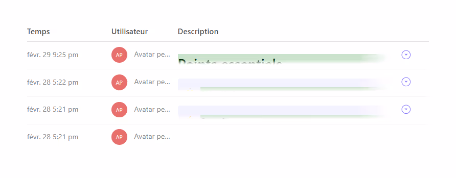 Historique des versions des documents ClickUp