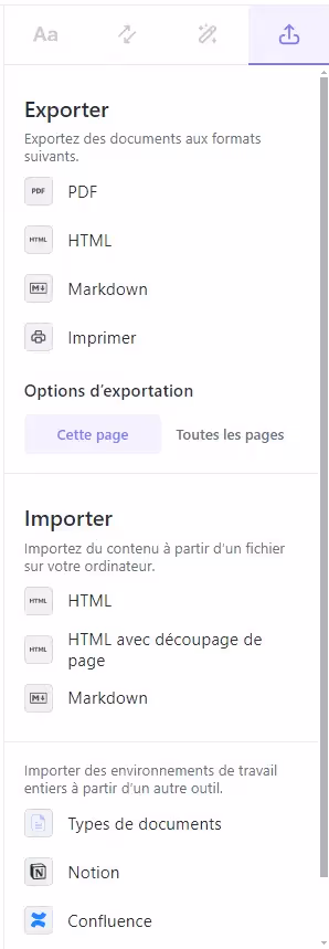 Importer des documents depuis des sources externes