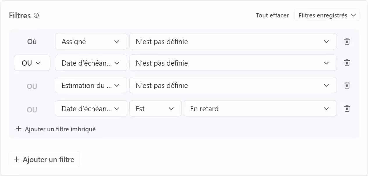 Les filtres de bonnes pratiques