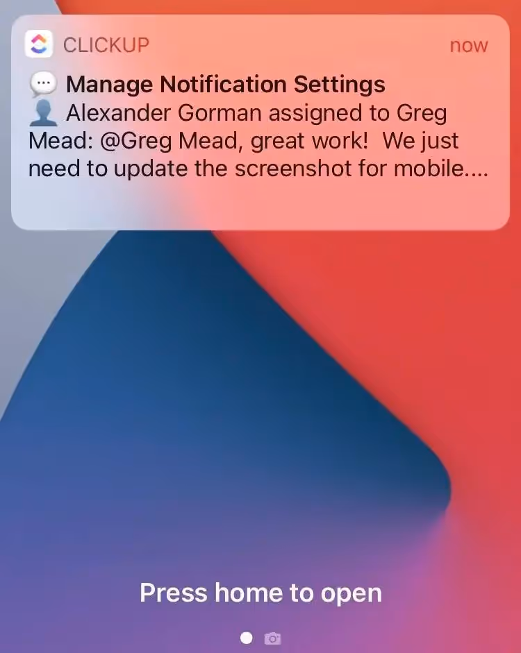 How do notifications look like on mobile