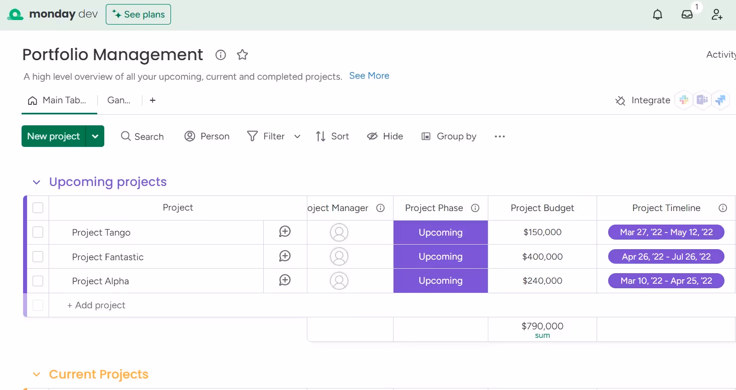 Monday.com's Simple Interface