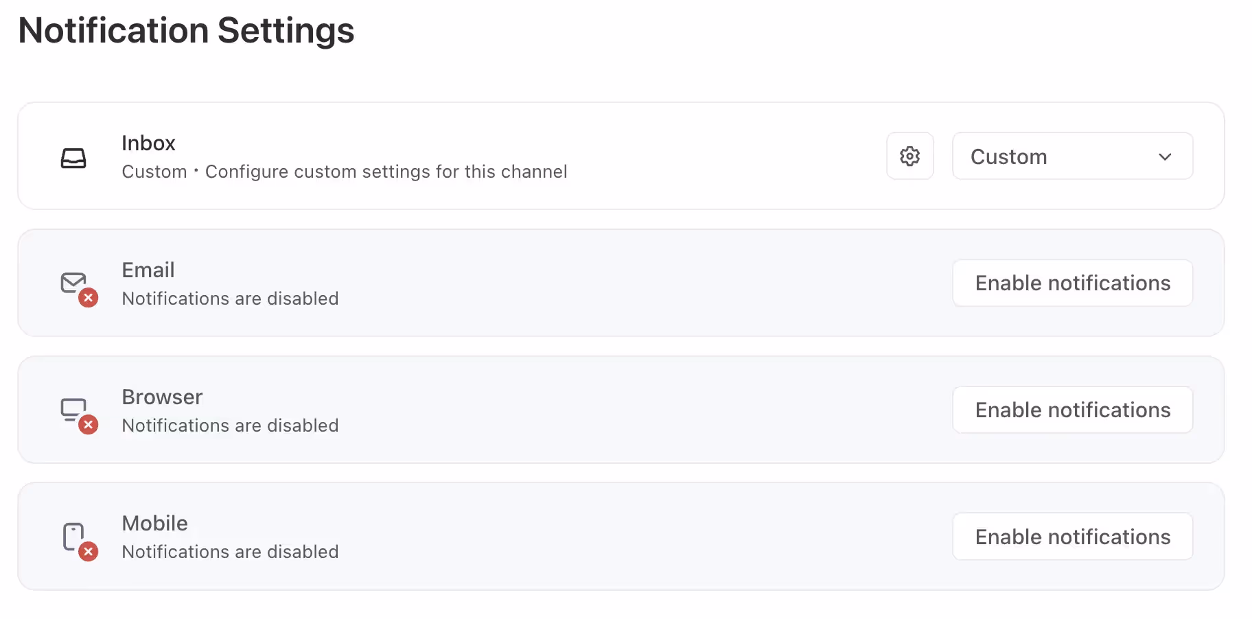 Notification Settings in ClickUp