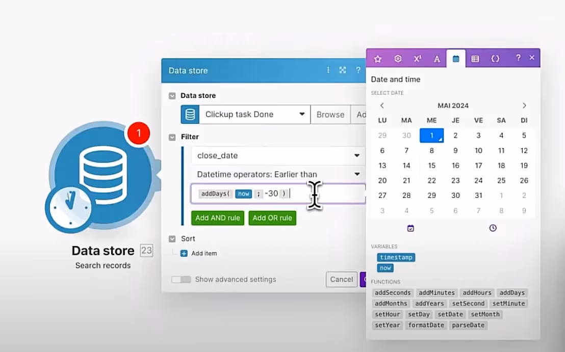Règles de programmation de l'automatisation