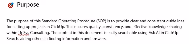 Define a Purpose for your SOP