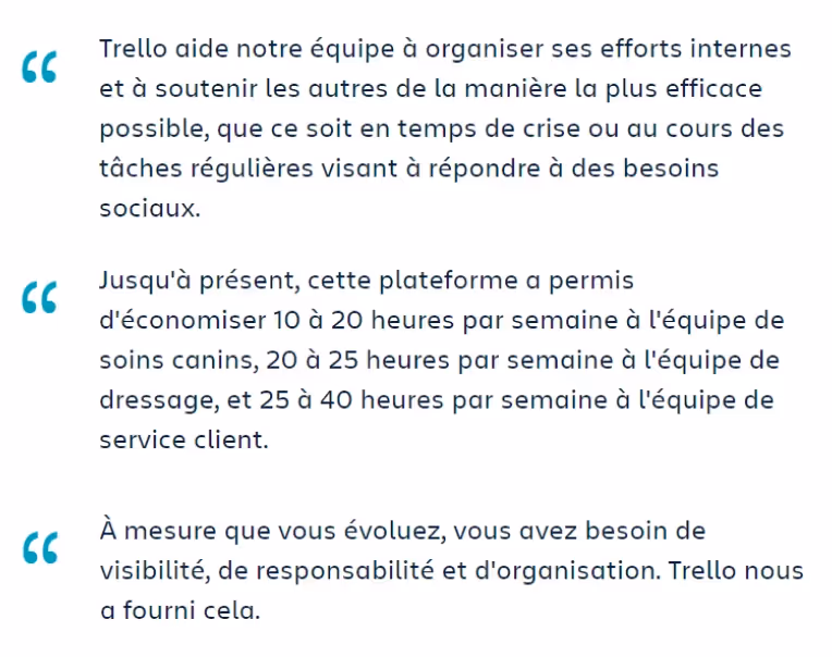 Témoignages des utilisateurs Trello