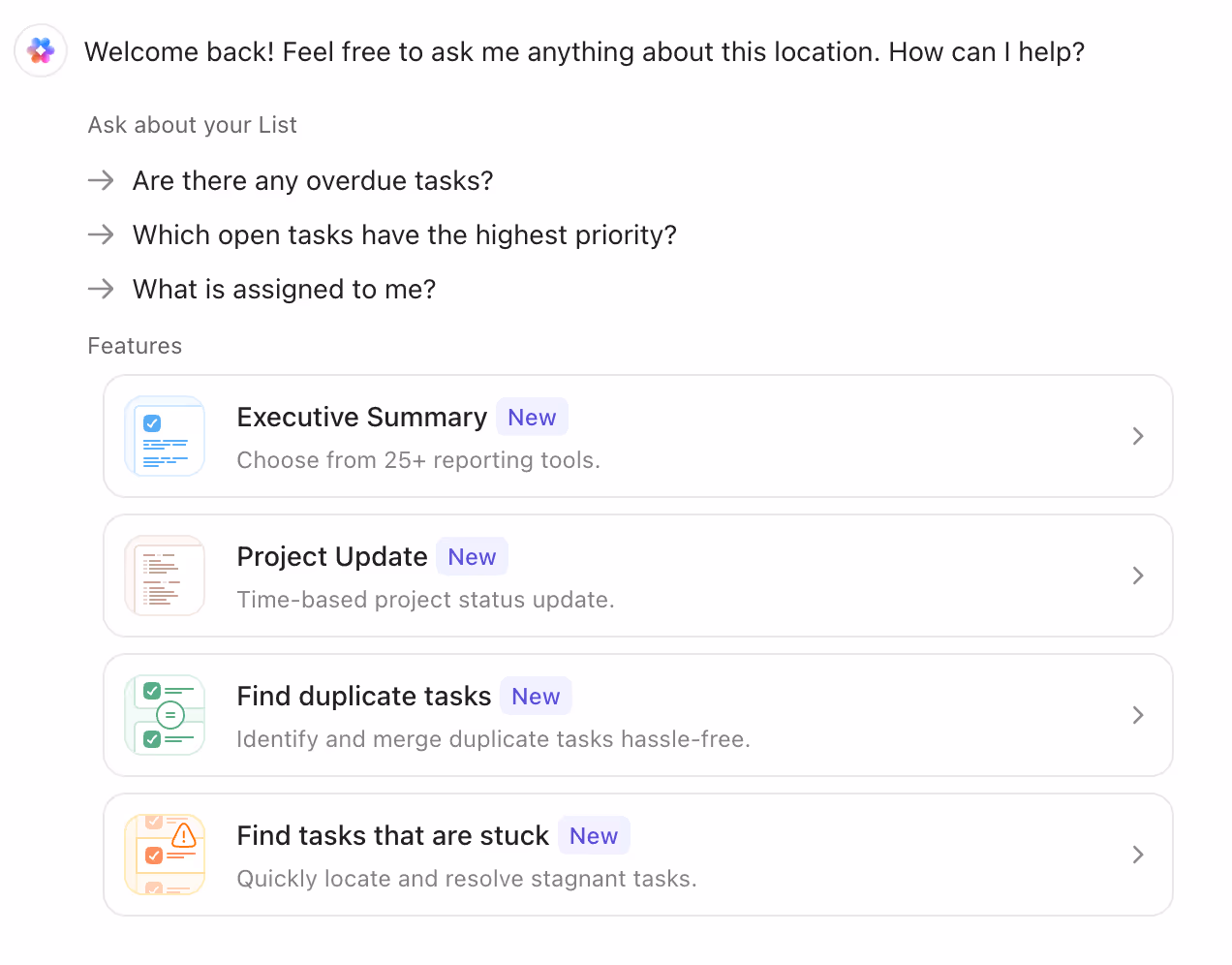 ClickUp AI answering query ClickUp AI answering query