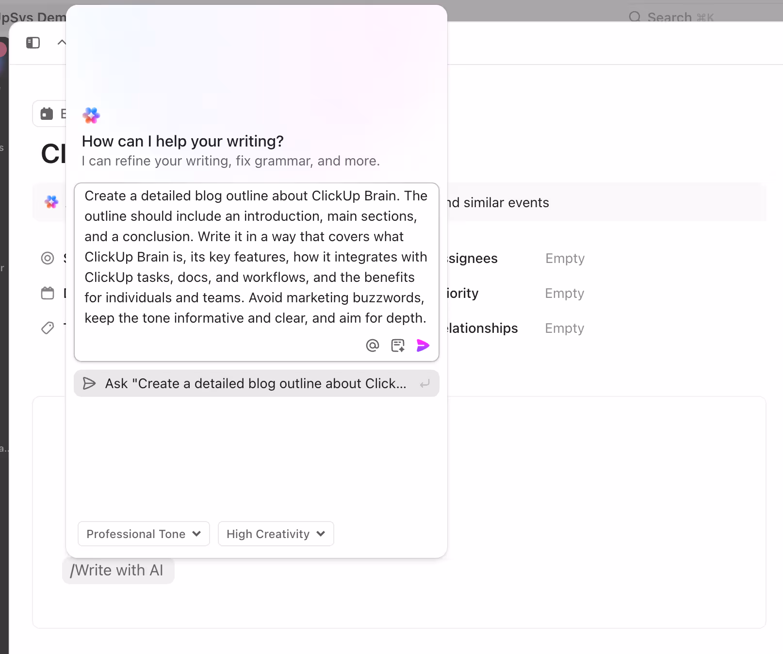 Enter a custom prompt and see the response appear instantly Enter a custom prompt and see the response appear instantly