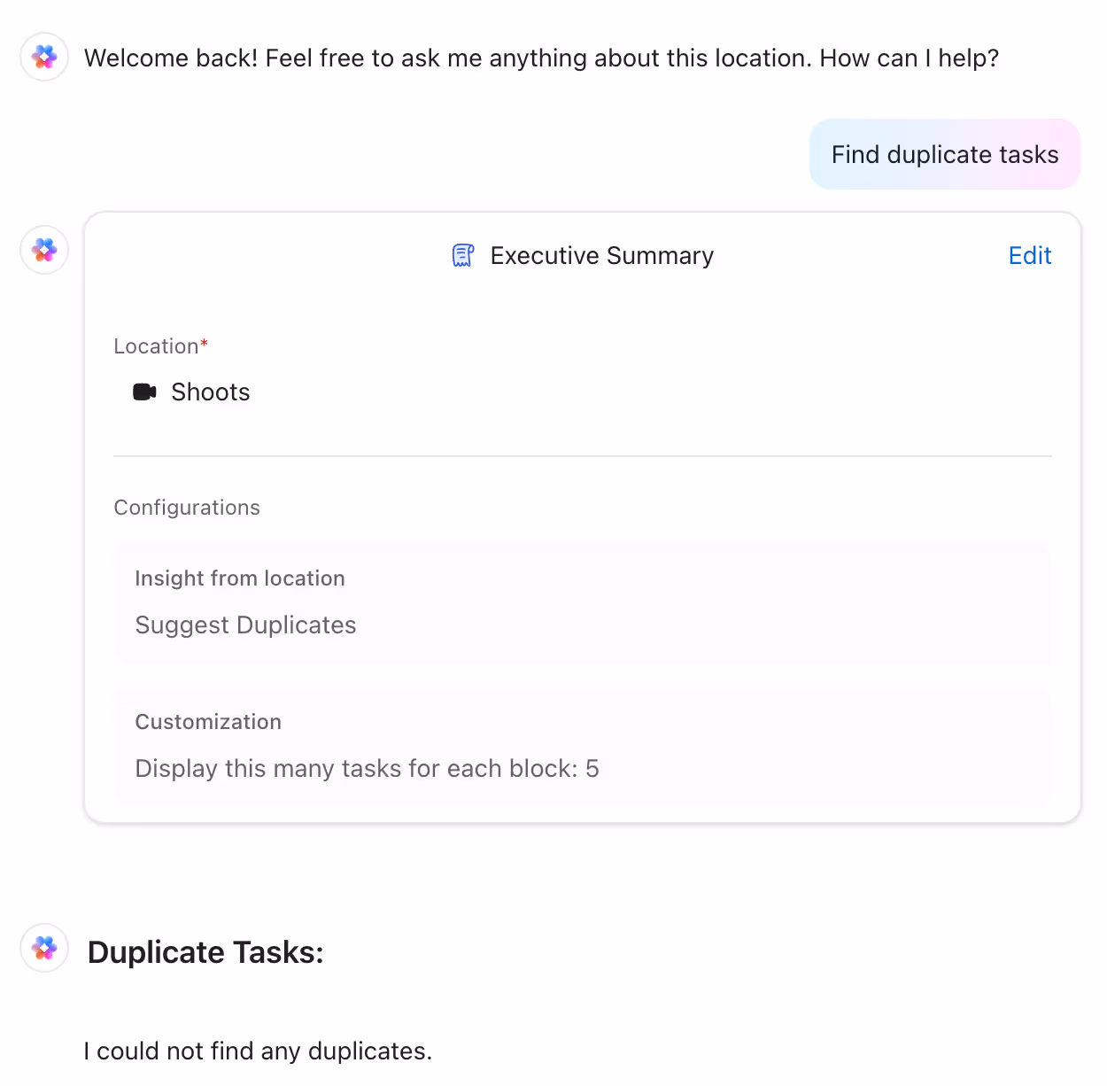 Finding duplicate tasks Finding duplicate tasks