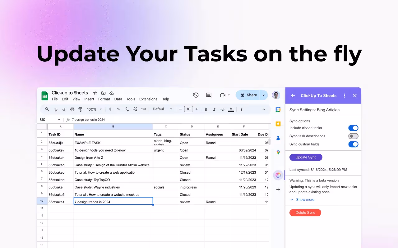 Update your tasks no matter where you are Update your tasks no matter where you are