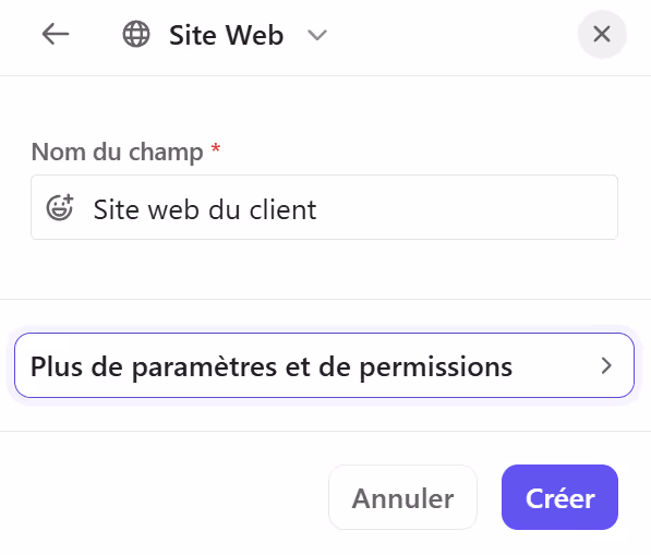 Ajouter un champ personnalisé