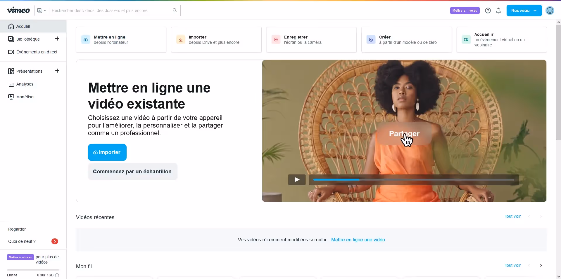 Aperçu de Vimeo