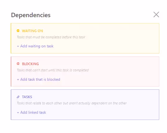 ClickUp Task Dependencies ClickUp Task Dependencies